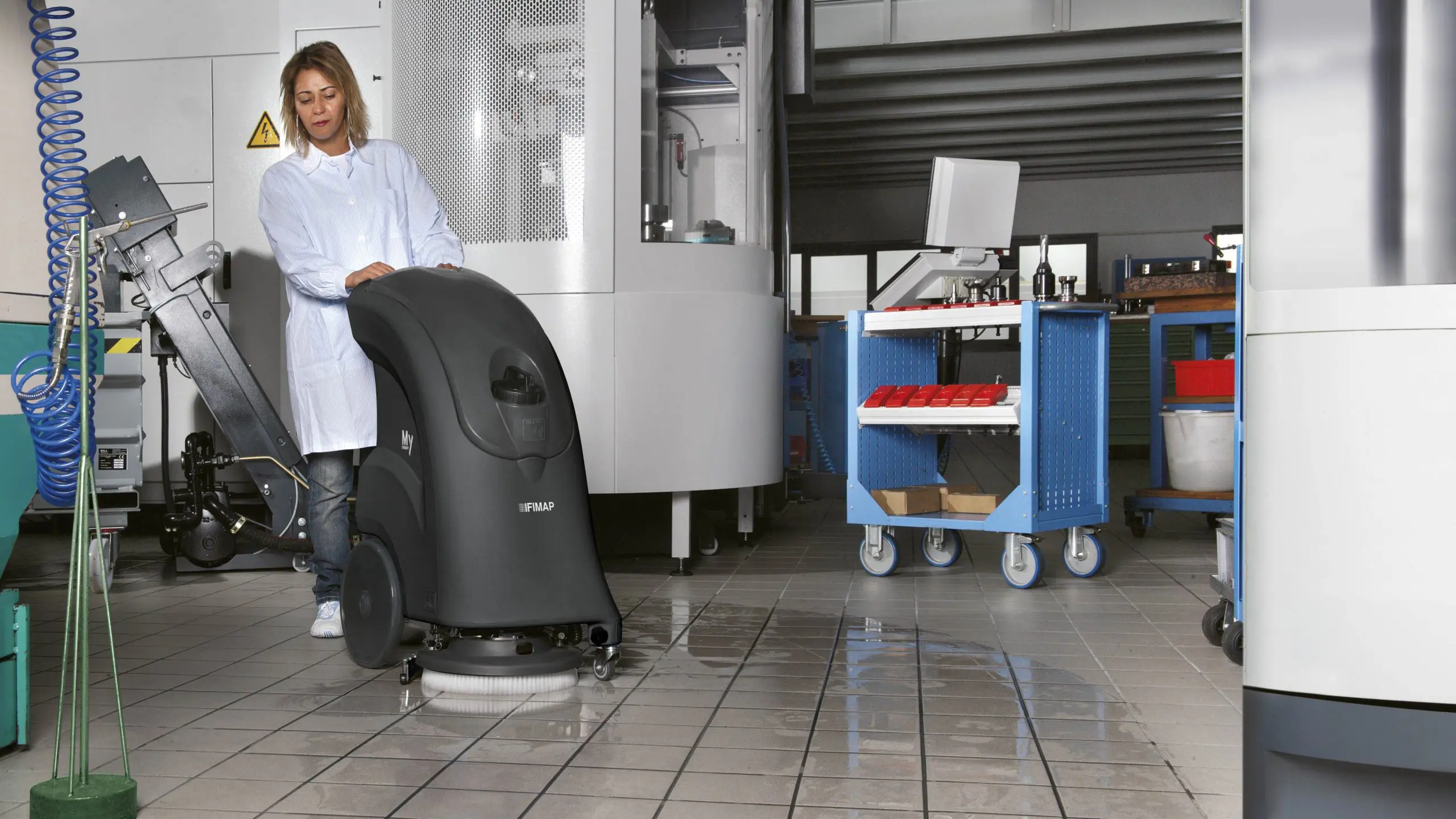 Commercial sweeping and scrubbing machines used on South East Queensland contracts